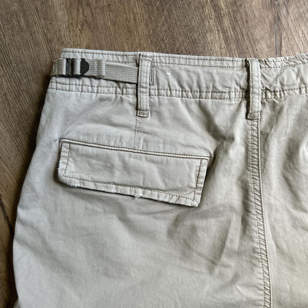 American Eagle Outfitters Cargo Shorts Mens 32 Beige Flex Adjustable Pockets - Picture 8 of 13